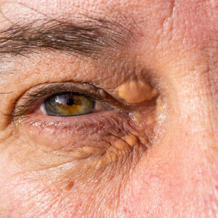 Göz kapağı üstünde yağ bezesi