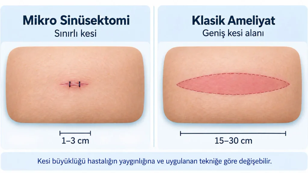 Kıl dönmesi ameliyatı yöntemleri çağdaş ve klasik olarak ayrılmakta ve görselde bu farklara yer verilmektedir.